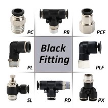 퀵커플러 블랙 에어 호스 피팅 1/8 1/4 3/8 1/2 4mm/6mm/8mm/10mm PC PCF PL 튜브 커넥터 공압 퀵 커플 링 파이프, [05] 6-01 (6mm-1l8), [08] PD, 05 6-01 (6mm-1l8)_08 PD