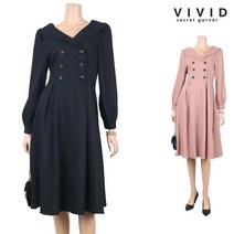 VIVID SG VIVID SG 브이넥 더블단추원피스C VS936011