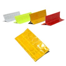 도로표시 임시차선 형광 테이프 (10개) 현장 시인성 토목, 임시차선오뚜기-황색