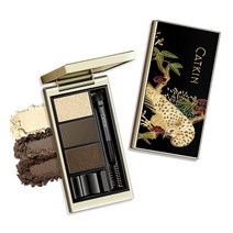 CATKIN 메이크업 눈썹 컬러 파우더 3가지 색상 쉐이딩 브라운 블랙 (C01 라이트 브라운) 299076, C01 Light Brown