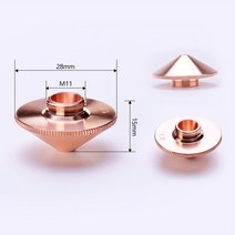 레이저커팅기 마킹기 라벨인쇄기 각인기 Condello D28-A 이중 단일 레이어 섬유 절단 노즐 Precitec HANS W, 01 D28-A-S_15 7.5mm