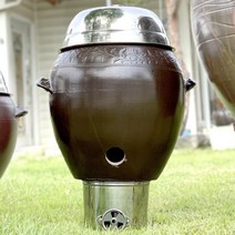 항아리 바베큐 그릴 훈제 삼겹살 구이 훈연기/훈제기 캠핑용(대형), 1개