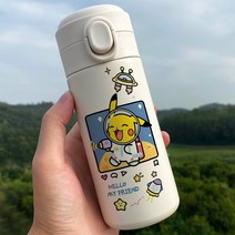 피카츄 어린이집 유치원 물통 물병 피카추 애니 카툰 보온병 포켓몬 커버 물 컵, A.300ml BW2929