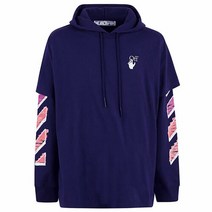 오프 화이트 오프화이트 후드티 OMBB051R21FLE002 4632 PURPLE