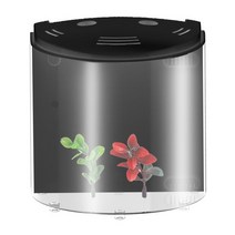 베타물고기 구피 해수어 금붕어키우기 새로운 5L 물고기 탱크 수족관 USB LED 반달 미니 아크릴 대용량 홈
