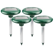 두더지퇴치기 태양열 족제비 포획기 뱀 쥐 초음파 진동 유해동물, 4piece
