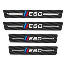 BMW 자동차 문턱 스크래치 방지 스티커 E60 로고 보호기 카본 스타일린 4 개입, E60용 4개, 해외