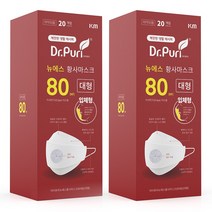닥터퓨리 KF80 뉴에스 황사마스크 40매, 대형