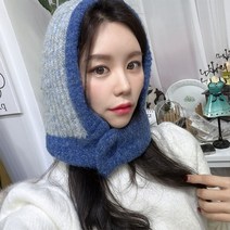 pkpj [무배]컬러 배색 단추 포인트 바라클라바 3color