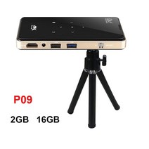 4K 프로젝터 미니 휴대용 dlp p09 ii 스크린 안드로이드 9.0 4k wifi 블루투스 비머 홈 시네마 비디오 4000ma, 골드 p09 2gb 16gb, 영국 플러그
