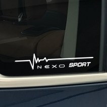 자동차 사이드 윈도우 PVC 비닐 데칼 액세서리 2 개 현대 호환 겟츠 그랜저 넥소 펠리세이드 스타렉스 티뷰론 베뉴, [03] For NEXO, [01] White