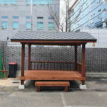 테이블쉼터 원두막 3000x1760 I형 정자, 밤색