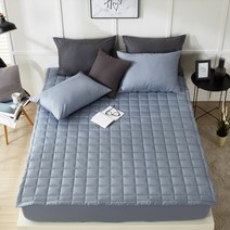 잔다 프리미엄 순면누빔 침대패드, 그레이