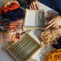위빙 공예 키트 티코스터 만들기DIY 실 틀[MEETSIL 위빙틀 직조틀 핸드위빙 티 매트 코스터 소품 만들기 ]
