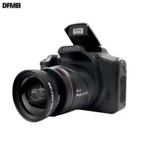 DFMEI 가정용 1600만 카메라 전문 초디지탈카메라 일안 리플렉터 여행 사진 촬영 셀카 광각 포함, 2.Black  add 8g