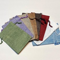 린넨파우치 더스트백 복조리 스트링 파우치 주머니 소품 포장 복주머니