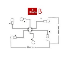 모던 창의적 디자인 LED 천장 샹들리에 조명 거실 침실 램프, 03 Black 6B