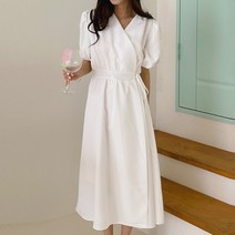 타니즈 메란 러블리 퍼프 여성용 랩 롱원피스