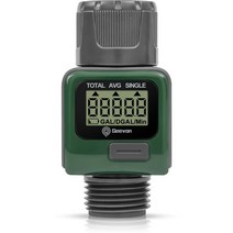 유량계 플로우메타 디지털유량계 유량게이지 Geevon-디지털 유량계 게이지 야외 정원 호스 급수 관개 Rv 여, 01 green