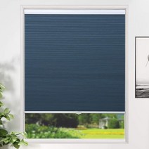 Cellular Shades 암막 블라인드 무선 벌집 창문 가리개 침실용 및 문 가정 사무실용 블라인드 블루 너비 86.4cm(34인치) x 높이 91.4cm(36인치)1