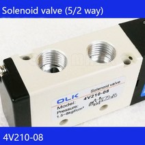 콤프레샤 5 마력 소형 10 15 저소음 무소음 콘프레셔 4V210-08 공압 전기 솔레노이드 밸브 24V 12V 2 위치 포트 방향 제어 공기 전자기 AC110V 220V, [04] AC220V, [05] With-12mm-Fittings