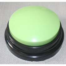 애견벨 강아지간식벨 강아지말하는버튼 벨 강아지녹음벨 기록 가능한 스타터 말하기 음성 지능 훈련 벨 통신 완구 명령 3, 8.8x4.2cm, 녹색