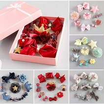 [라엘이네 가게] 유아 아동 공주 머리핀세트(10개) 어린이집선물 선물용추천 유아헤어핀