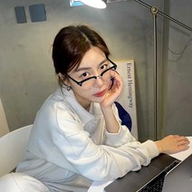 하금테 뿔테안경 오버사이즈 남자 여자 공용 선글라스