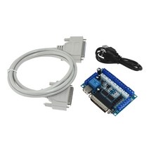 Liyun 스테퍼 모터 드라이버 MACH3 병렬 포트 제어용 USB 케이블이있는 상단 5 축 CNC 브레이크 아웃 보드 SL0123, 1개