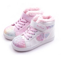 바니비 하트 구름이 털 하이탑 아동털운동화 유아운동화