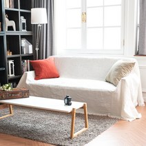 모던세븐 헤링본 블랭킷 소파 천커버, 화이트