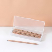 반 투명 무지 플라스틱 펜 케이스 1단 신학기 필통 플라스틱필통 투명필통 반투명필통 펜케이스 무지필통 펜슬케이스 학생필통 심플필통 연필케이스 하드필통, 단품