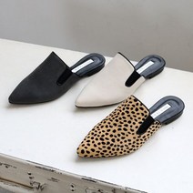 FEDGE 여성 뮬 굽1cm 천연소가죽 송치 슬리퍼 012023EA