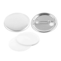 새로운 100pcs 빈 핀 단추 배지 소재 부품 라운드 DIY 만들기 구성 요소 배지 만들기 재료 펀치 프레스 기계 용품, 100, 25mm, 100, 100개