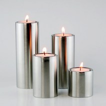 웨딩포 스텐 티라이트 캔들 홀더 4개 1세트 Stainless steel Tea light candle holder 4, 실버