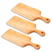 [나무나라] 플레이팅 핸들 통원목 도마 중 M size 3팩, 자연친화적 건강 도마