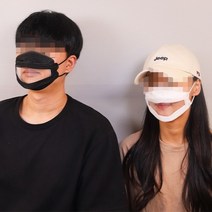 입보이는 입 뚫린 투명 립 마스크 선생님 강사 연예인 립리딩마스크 투명마스크 물놀이마스크 입모양마스크, 입체형화이트