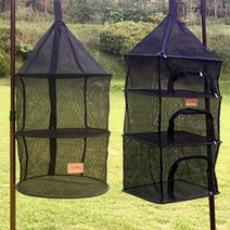 오핑 식기건조망 캠핑 아웃도어 취사 원형 사각형, 원형 3단