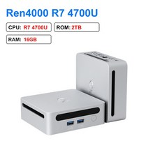 2023GenMachine게임용미니PC Ren40004700U AMDRyzen7CPU2.0GHz 최대Windows10/11DDR4WiFi6신, 0816GB2TB_04EU