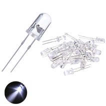 JINHA DIP LED 고휘도LED ROUND 발광다이오드 5mm, 10개, 5PIE_WHITE
