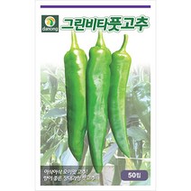 흰계란 가지 50립 - 씨 씨앗 계란가지 흰색 가지씨앗 가지씨 계란가지씨앗 계란가지씨 채소씨 채소씨앗, 11_다농_그린비타 풋고추(50립)