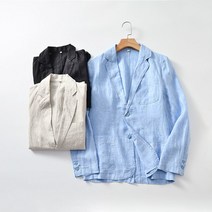 남성 린넨 정장자켓 캐주얼 여름 오피스룩 자외선차단
