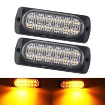LED경광등 경광봉 신호봉 주차스토퍼 2pcs led 스트로브 경고등 저렴한 스트로브 그릴 깜박이는 라이트 바 트럭 자동차 비콘 램프 호박색 신호등 12v 24v 조명 95, 푸른
