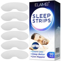 남녀공용 코골이완화 수면무호흡 입벌림 90 Pack Snore Stopper Anti-snoring Sticker 통기성 슬리핑 안티 코 고는 거 비강 스트립 수면 장치 Q22E, 한개옵션0