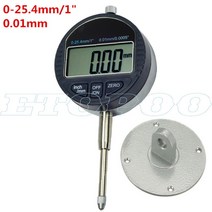 Dial Indicators 다이얼 표시기 인디케이터 다이얼 표시기 게이지 측정 도구, 0-25.4mmx0.01mm
