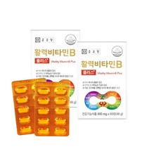 종근당건강 활력 비타민B 플러스 800mg x 60정 2개, 상세페이지 참조, 상세페이지 참조