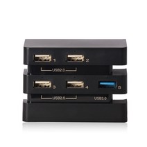 PS4 프로용 추가 USB 허브 게임용 콘솔용 충전기 어댑터 3.0 + 2.0 확장 컨트롤러 5 포트 액세서리