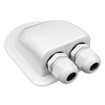 캠핑카 꾸미기 악세사리 solar junction box dual cable entry gland for solar project on car rv caravan boat, 이중 구멍 흰색