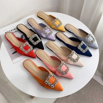 블링블링 러블리 장식 플랫 뮬 슬리퍼 9color (1.5cm)