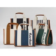 핑크팡 마르쉐 캔버스 골프손가방 여성토트가방, 네이비, 1개